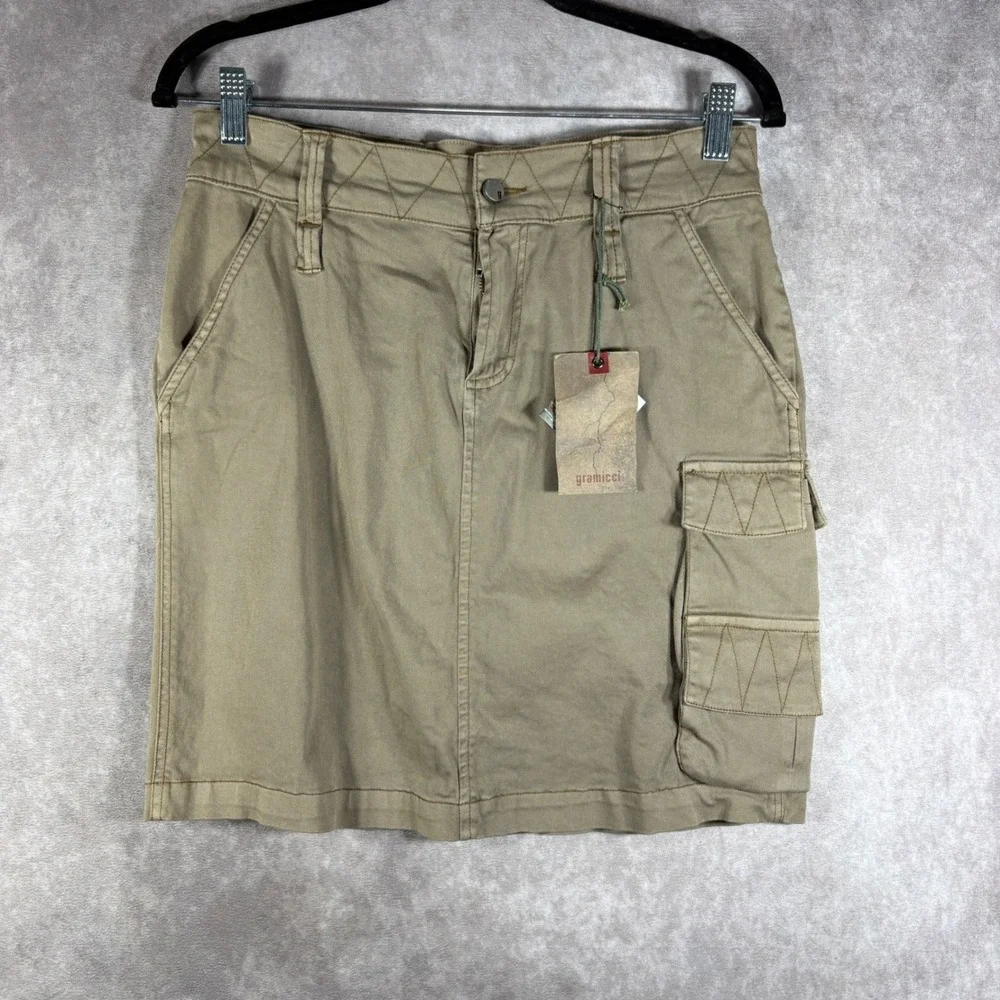Gramicci Skirt Womens 6 Khaki Cargo Mini Utility Gorpcore Hiking Outdoor NEW
